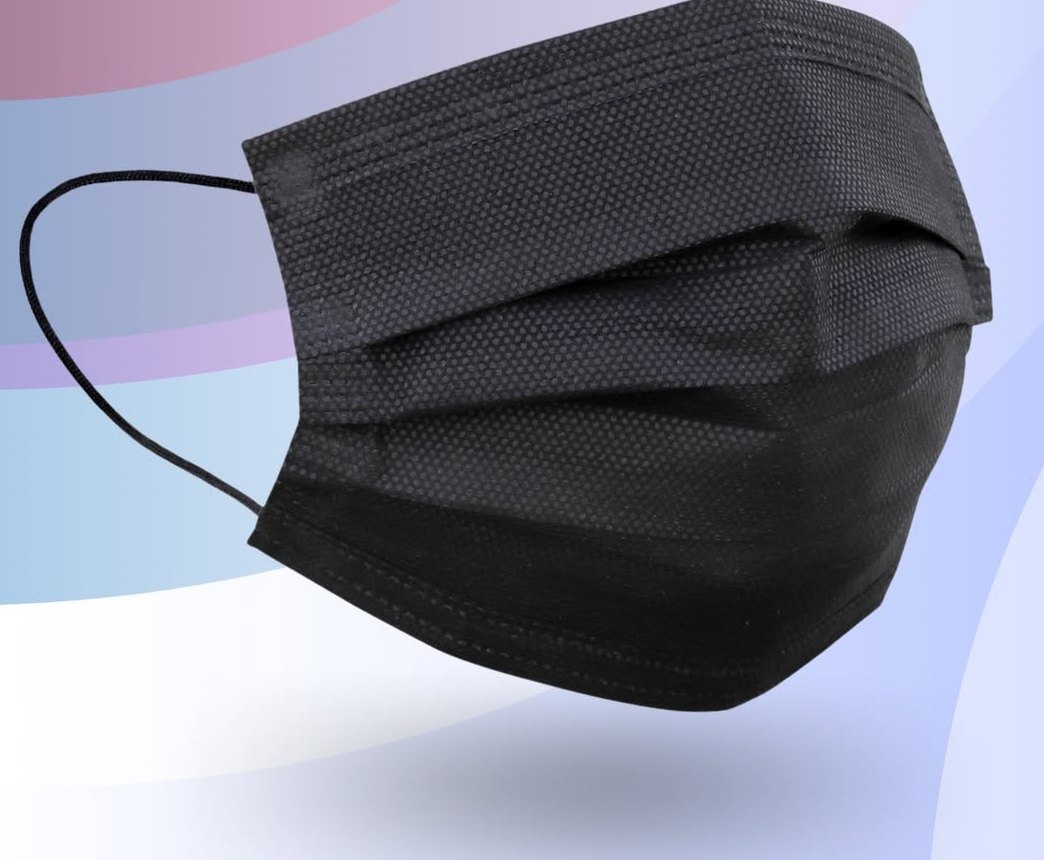 Cubrebocas negro de 4 capas